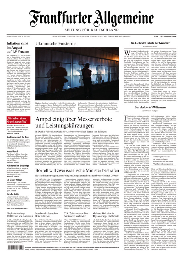  vom Freitag, 30. August 2024